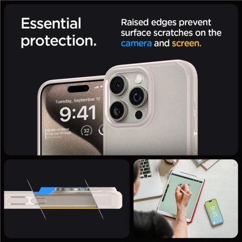 Etui Spigen Ultra Hybrid na iPhone 15 Pro - tytan naturalny Etui Spigen Ultra Hybrid na iPhone 15 Pro - tytan naturalny