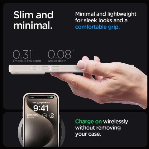 Etui Spigen Ultra Hybrid na iPhone 15 Pro - tytan naturalny Etui Spigen Ultra Hybrid na iPhone 15 Pro - tytan naturalny