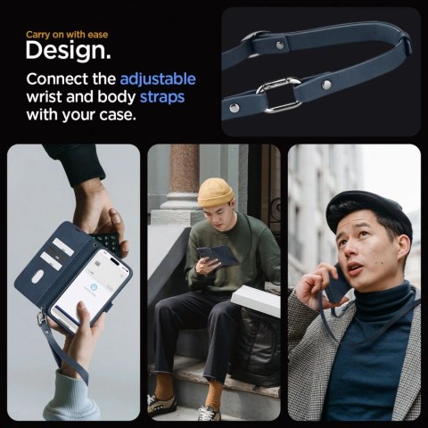 Etui Spigen Wallet S Pro na iPhone 15 Pro - granatowe Etui Spigen Wallet S Pro na iPhone 15 Pro - granatowe