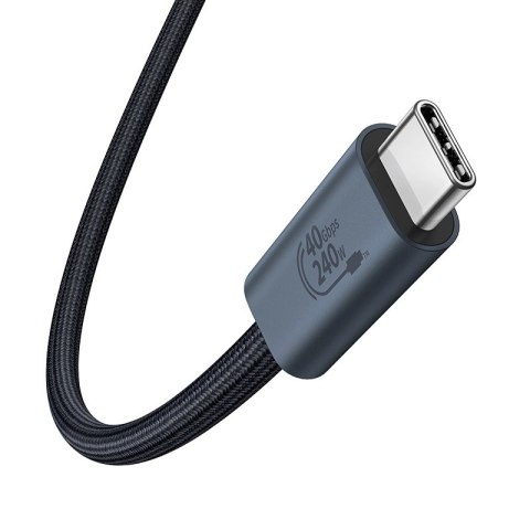 Kabel Baseus CB000068 USB-C - USB-C 240W PD 8K 60Hz 1m - czarny Kabel Baseus CB000068 USB-C - USB-C 240W PD 8K 60Hz 1m - czarny