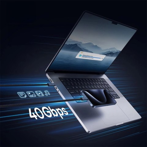 Kabel Baseus CB000068 USB-C - USB-C 240W PD 8K 60Hz 1m - czarny Kabel Baseus CB000068 USB-C - USB-C 240W PD 8K 60Hz 1m - czarny