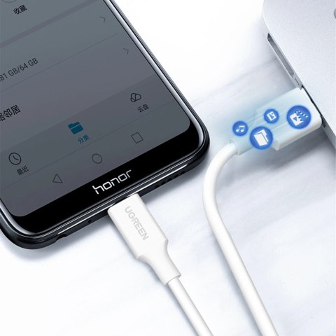 Kabel Ugreen US289 60141 micro USB / USB-A 1m - biały Kabel Ugreen US289 60141 micro USB / USB-A 1m - biały