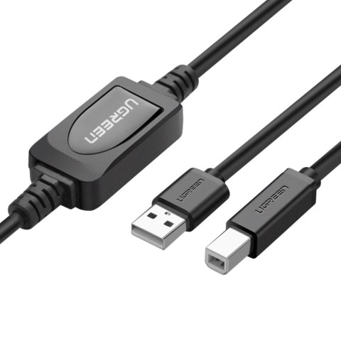Kabel do drukarki Ugreen US122 USB-B USB-A 2.0 10m - czarny Kabel do drukarki Ugreen US122 USB-B USB-A 2.0 10m - czarny