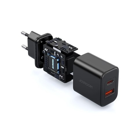 Ładowarka EU Joyroom JR-TCF05 20W USB-A USB-C + kabel USB-C - czarna