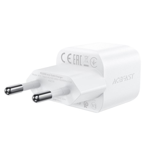 Ładowarka sieciowa Acefast A73 Mini PD 20W GaN + kabel USB-C - biała Ładowarka sieciowa Acefast A73 Mini PD 20W GaN + kabel USB-C - biała