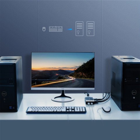 Przełącznik KVM Ugreen 30357 - czarny Przełącznik KVM Ugreen 30357 - czarny