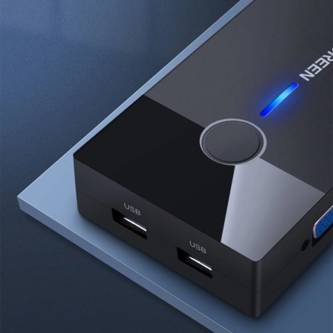Przełącznik KVM Ugreen 30357 - czarny Przełącznik KVM Ugreen 30357 - czarny