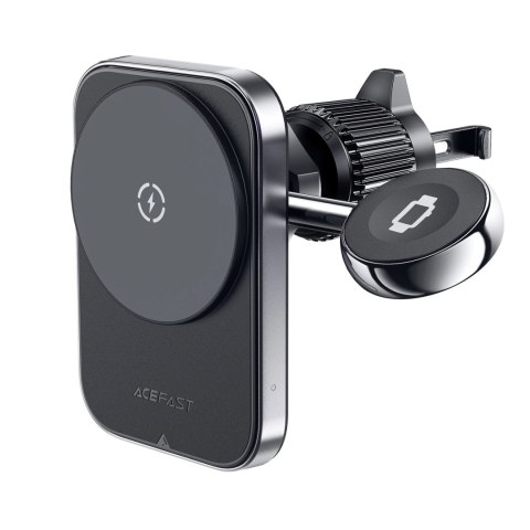 Uchwyt samochodowy Acefast D18 z ładowarką indukcyjną MagSafe / Qi + kabel USB-A USB-C - czarny Uchwyt samochodowy Acefast D18 z ładowarką indukcyjną MagSafe / Qi + kabel USB-A USB-C - czarny