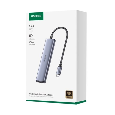 Wielofunkcyjny adapter Ugreen CM478 - szary Wielofunkcyjny adapter Ugreen CM478 - szary