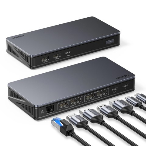 Wielofunkcyjny adapter Ugreen CM615 USB-C - szary Wielofunkcyjny adapter Ugreen CM615 USB-C - szary