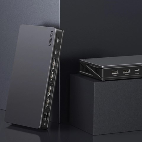 Wielofunkcyjny adapter Ugreen CM615 USB-C - szary Wielofunkcyjny adapter Ugreen CM615 USB-C - szary