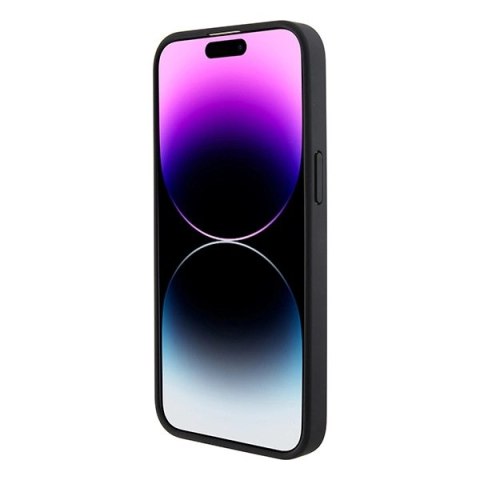 Etui Ferrari Perforated Waves Metal Logo na iPhone 15 Pro Max - czerwone