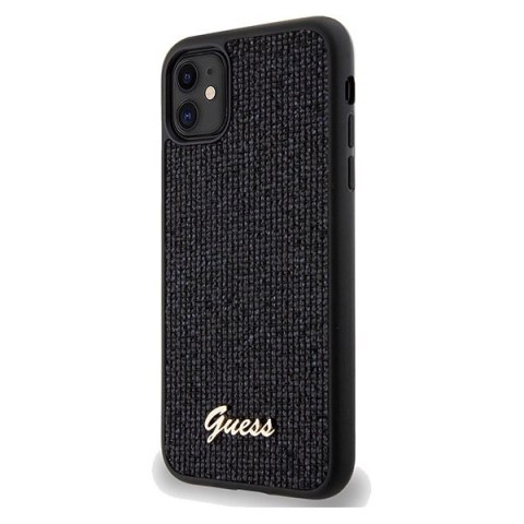 Etui Guess Disco Metal Script na iPhone 11 / Xr - czarne