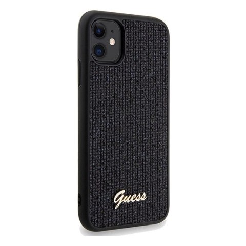 Etui Guess Disco Metal Script na iPhone 11 / Xr - czarne
