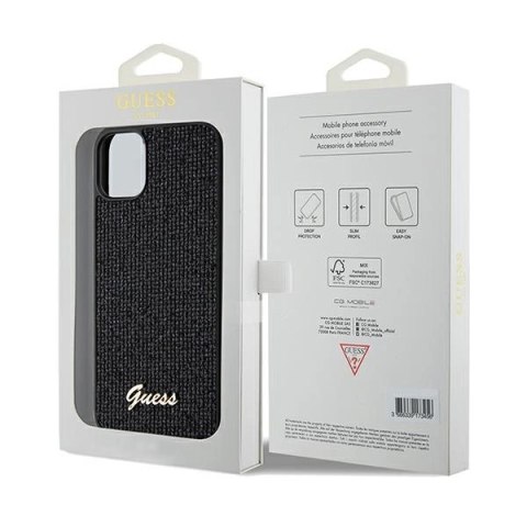 Etui Guess Disco Metal Script na iPhone 11 / Xr - czarne