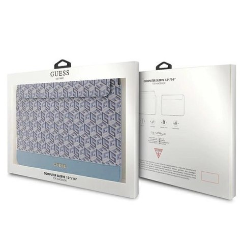 Etui Guess GCube Stripes na laptopa 14'' - niebieskie Etui Guess GCube Stripes na laptopa 14'' - niebieskie