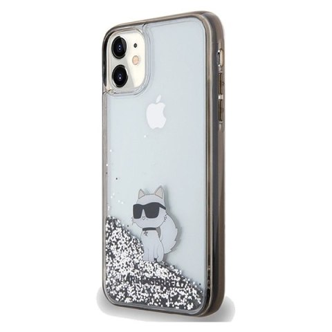 Etui Karl Lagerfeld Liquid Glitter Choupette na iPhone 11 / Xr - przezroczyste Etui Karl Lagerfeld Liquid Glitter Choupette na iPhone 11 / Xr - przezroczyste