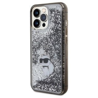 Etui Karl Lagerfeld Liquid Glitter Choupette na iPhone 13 Pro / 13 - przezroczyste