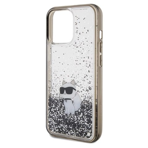 Etui Karl Lagerfeld Liquid Glitter Choupette na iPhone 13 Pro Max - przezroczyste Etui Karl Lagerfeld Liquid Glitter Choupette na iPhone 13 Pro Max - przezroczyste