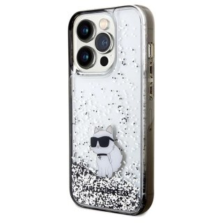 Etui Karl Lagerfeld Liquid Glitter Choupette na iPhone 14 Pro - przezroczyste