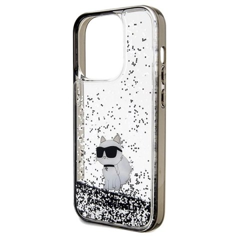 Etui Karl Lagerfeld Liquid Glitter Choupette na iPhone 14 Pro - przezroczyste Etui Karl Lagerfeld Liquid Glitter Choupette na iPhone 14 Pro - przezroczyste
