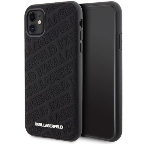 Etui Karl Lagerfeld Quilted K Pattern na iPhone 11 / Xr - czarne Etui Karl Lagerfeld Quilted K Pattern na iPhone 11 / Xr - czarne
