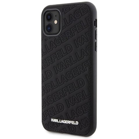 Etui Karl Lagerfeld Quilted K Pattern na iPhone 11 / Xr - czarne Etui Karl Lagerfeld Quilted K Pattern na iPhone 11 / Xr - czarne