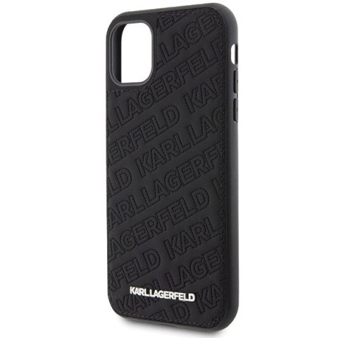 Etui Karl Lagerfeld Quilted K Pattern na iPhone 11 / Xr - czarne Etui Karl Lagerfeld Quilted K Pattern na iPhone 11 / Xr - czarne
