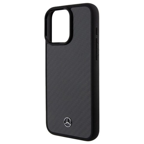 Etui Mercedes Carbon Fiber Dynamic na iPhone 15 Pro Max - czarne Etui Mercedes Carbon Fiber Dynamic na iPhone 15 Pro Max - czarne