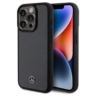 Etui Mercedes Carbon Fiber Dynamic na iPhone 15 Pro - czarne
