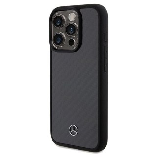 Etui Mercedes Carbon Fiber Dynamic na iPhone 15 Pro - czarne