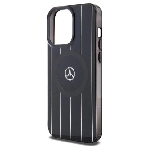 Etui Mercedes Double Layer Crossed Lines MagSafe na iPhone 15 Pro Max - czarne Etui Mercedes Double Layer Crossed Lines MagSafe na iPhone 15 Pro Max - czarne