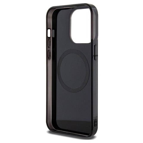 Etui Mercedes Double Layer Crossed Lines MagSafe na iPhone 15 Pro Max - czarne Etui Mercedes Double Layer Crossed Lines MagSafe na iPhone 15 Pro Max - czarne