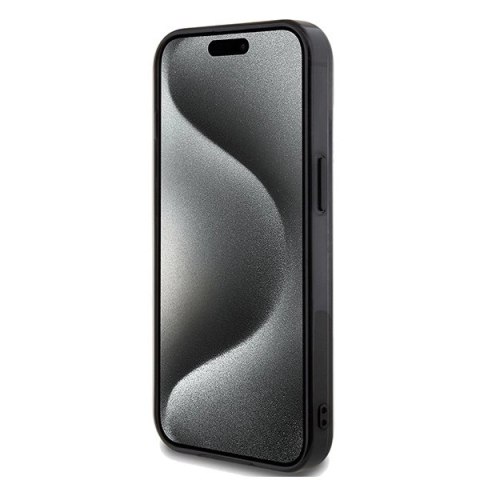 Etui Mercedes Double Layer Crossed Lines MagSafe na iPhone 15 - czarne Etui Mercedes Double Layer Crossed Lines MagSafe na iPhone 15 - czarne