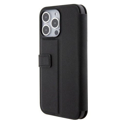 Etui Mercedes Leather Wave Patern na iPhone 15 Pro - czarne