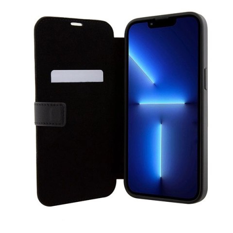 Etui Mercedes Leather Wave Patern na iPhone 15 Pro - czarne