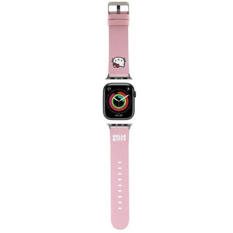Pasek Hello Kitty Kitty Head na Apple Watch 38/40/41mm - różowy Pasek Hello Kitty Kitty Head na Apple Watch 38/40/41mm - różowy