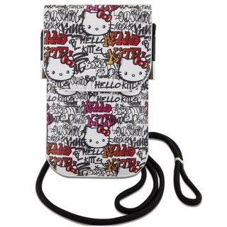 Torebka Hello Kitty Leather Tags Graffiti Cord - beżowa