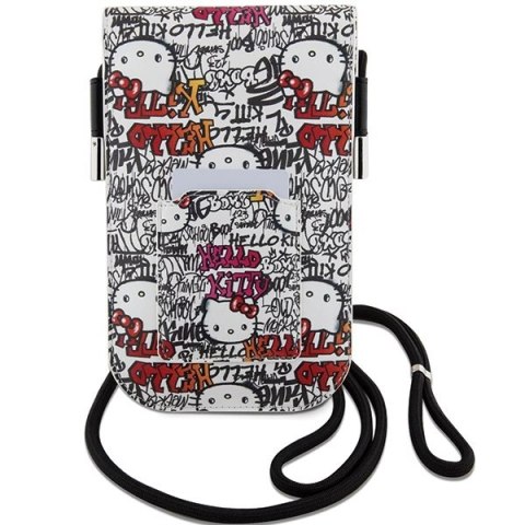 Torebka Hello Kitty Leather Tags Graffiti Cord - beżowa