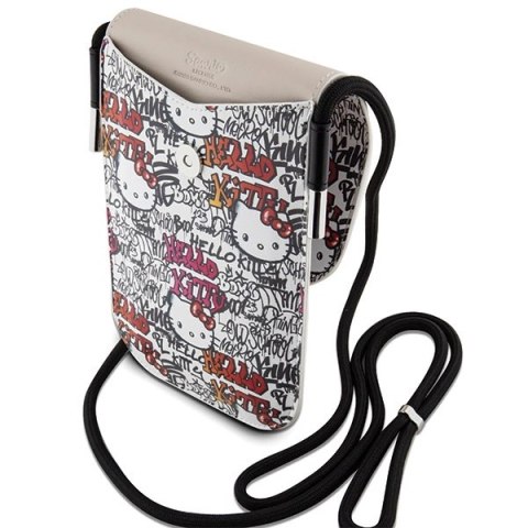 Torebka Hello Kitty Leather Tags Graffiti Cord - beżowa