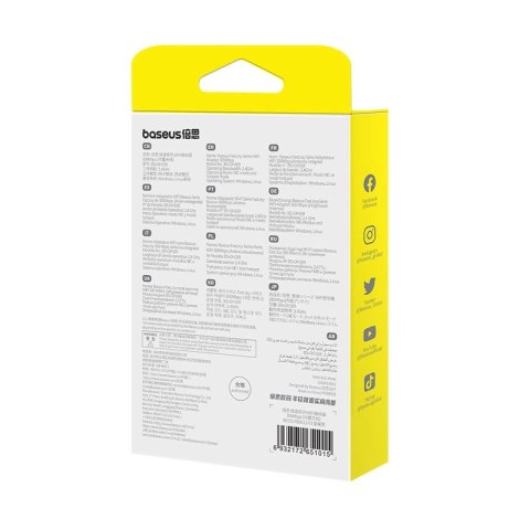 Karta sieciowa USB Baseus BS-OH169 300Mb/s - czarna Karta sieciowa USB Baseus BS-OH169 300Mb/s - czarna
