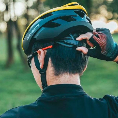 Kask rowerowy Rockbros 10110004005 rozmiar L - żółto-czarny Kask rowerowy Rockbros 10110004005 rozmiar L - żółto-czarny