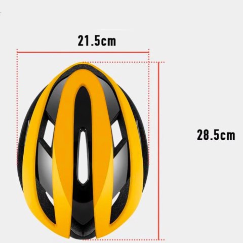 Kask rowerowy Rockbros 10110004005 rozmiar L - żółto-czarny Kask rowerowy Rockbros 10110004005 rozmiar L - żółto-czarny