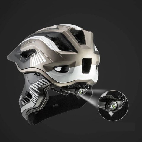 Kask rowerowy Rockbros TT-32SBTG-S dziecięcy z odpinaną szczęką rozmiar S - szary Kask rowerowy Rockbros TT-32SBTG-S dziecięcy z odpinaną szczęką rozmiar S - szary