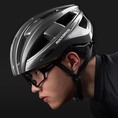 Kask rowerowy Rockbros ZK-013TI rozmiar uniwersalny 55-60cm - szary