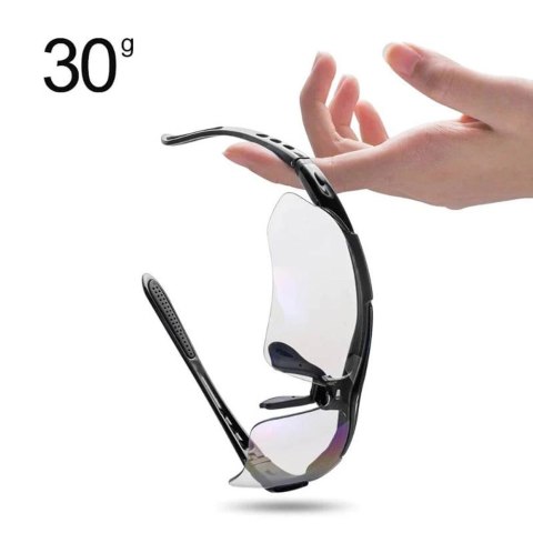 Okulary rowerowe Rockbros 10143 fotochromowe UV400 - czarne Okulary rowerowe Rockbros 10143 fotochromowe UV400 - czarne