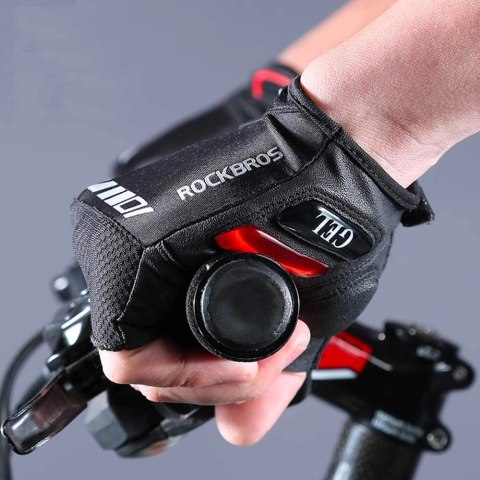 Rękawiczki rowerowe Rockbros S143-BK XL z wkładkami żelowymi - czarne Rękawiczki rowerowe Rockbros S143-BK XL z wkładkami żelowymi - czarne
