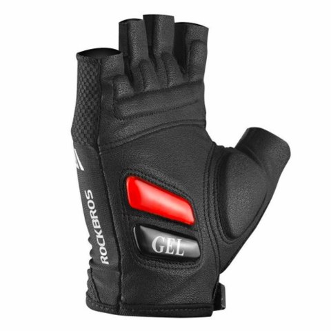 Rękawiczki rowerowe Rockbros S143-BK M z wkładkami żelowymi - czarne Rękawiczki rowerowe Rockbros S143-BK M z wkładkami żelowymi - czarne