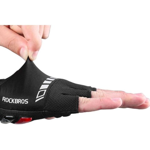 Rękawiczki rowerowe Rockbros S143-BK M z wkładkami żelowymi - czarne Rękawiczki rowerowe Rockbros S143-BK M z wkładkami żelowymi - czarne