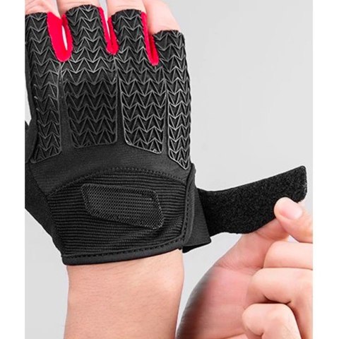 Rękawiczki rowerowe Rockbros S169BR XL z wkładkami żelowymi - czarno-czerwone Rękawiczki rowerowe Rockbros S169BR XL z wkładkami żelowymi - czarno-czerwone
